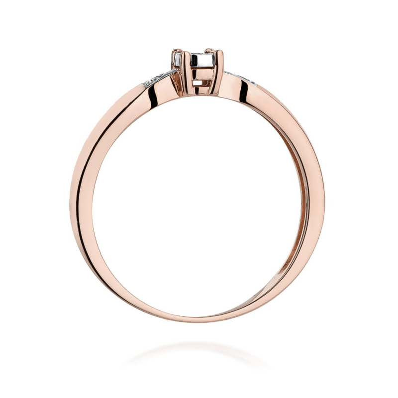 Pierścionek W469 Diament 0,02ct różowe złoto