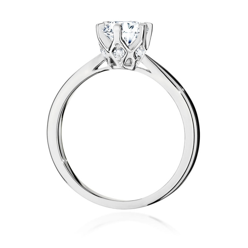 Pierścionek W539 Diament 1,00ct białe złoto