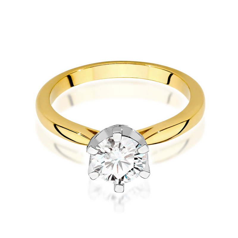 Pierścionek W539 Diament 1,00ct żółte złoto