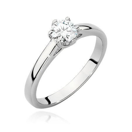 Pierścionek W540 Diament 0,40ct białe złoto