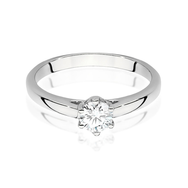 Pierścionek W540 Diament 0,40ct białe złoto
