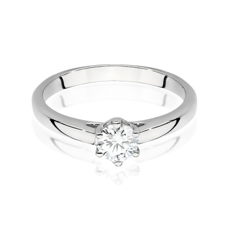 Pierścionek W540 Diament 0,40ct białe złoto