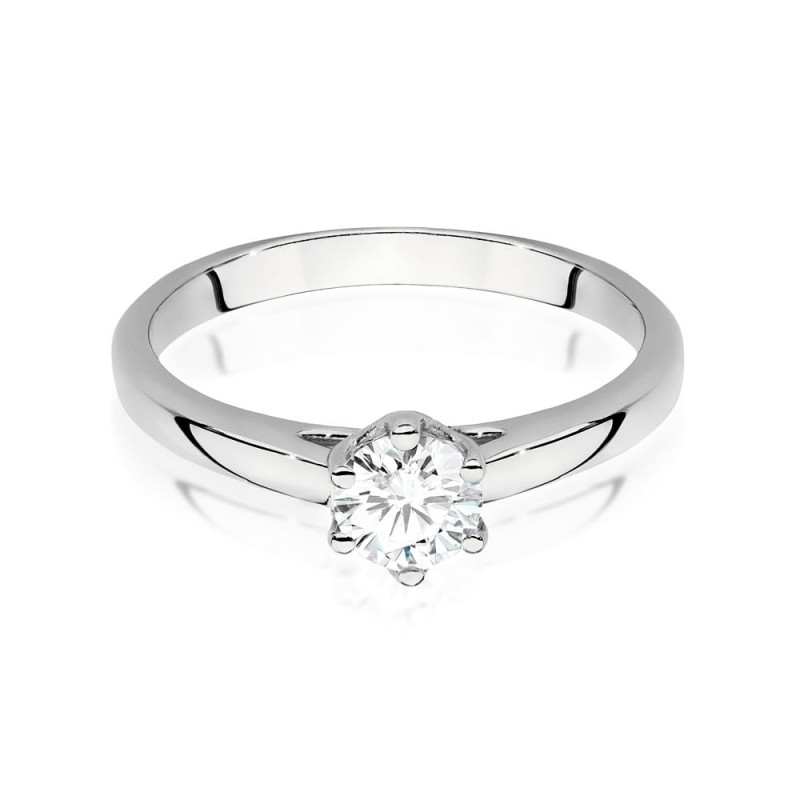 Pierścionek W540 Diament 0,50ct białe złoto
