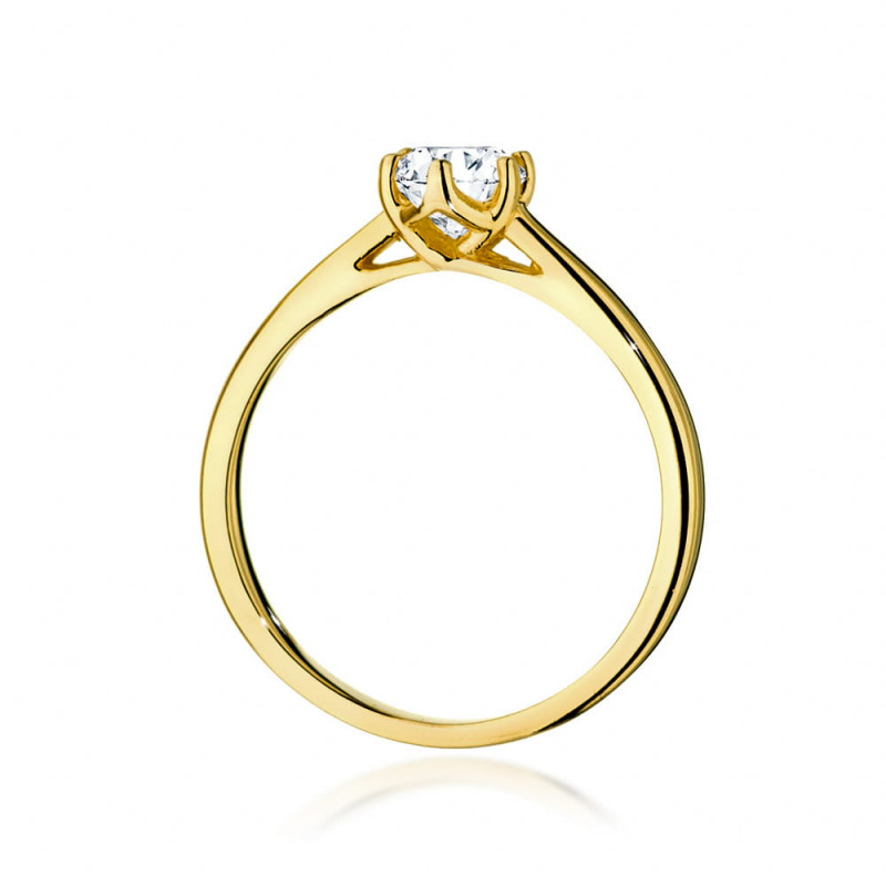 Pierścionek W540 Diament 0,50ct żółte złoto