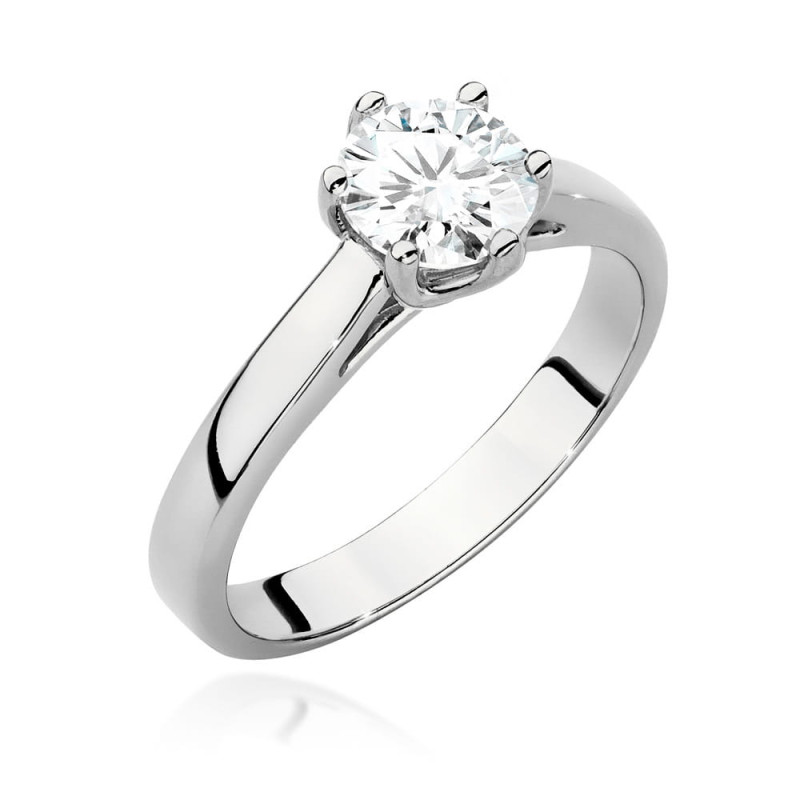 Pierścionek W540 Diament 0,70ct białe złoto