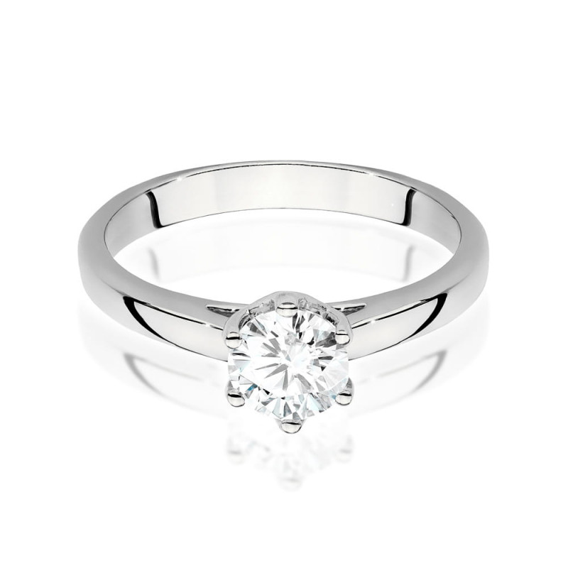 Pierścionek W540 Diament 0,70ct białe złoto
