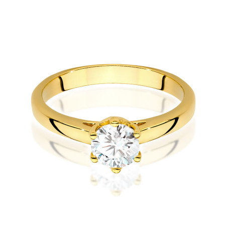 Pierścionek W540 Diament 0,70ct żółte złoto
