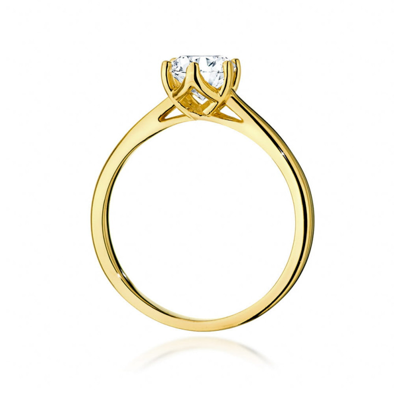 Pierścionek W540 Diament 0,70ct żółte złoto
