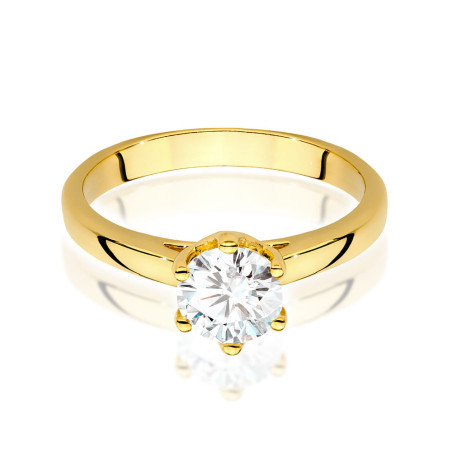 Pierścionek W540 Diament 1,00ct żółte złoto