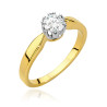Pierścionek W541 Diament 0,40ct żółte złoto