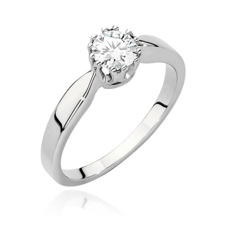 Pierścionek W541 Diament 0,40ct białe złoto