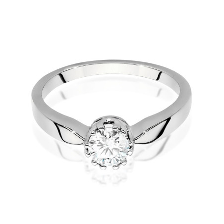 Pierścionek W541 Diament 0,40ct białe złoto
