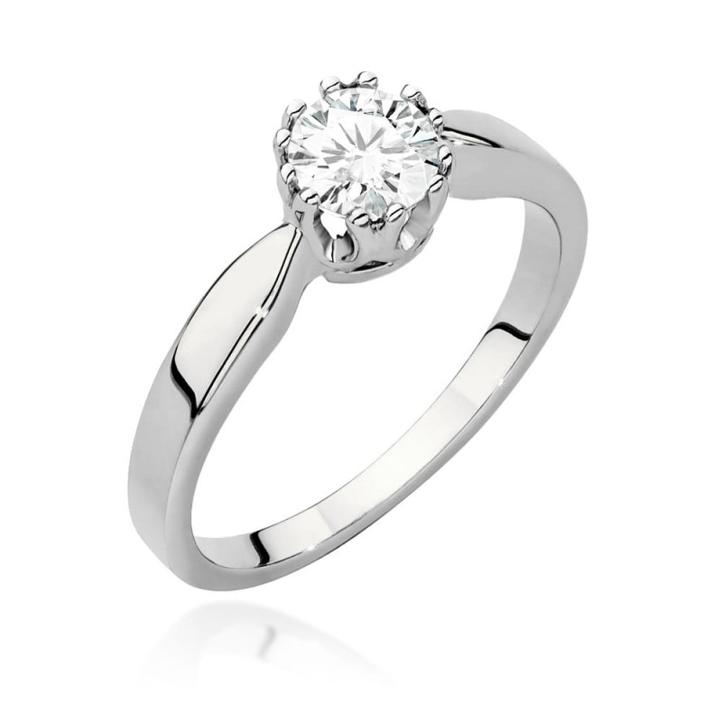 Pierścionek W541 Diament 0,50ct białe złoto