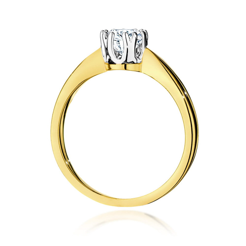 Pierścionek W541 Diament 0,50ct żółte złoto