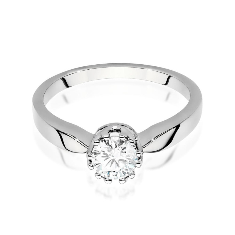 Pierścionek W541 Diament 0,50ct białe złoto