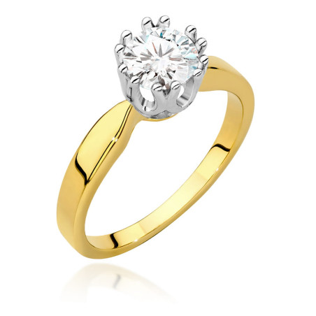 Pierścionek W541 Diament 0,70ct żółte złoto