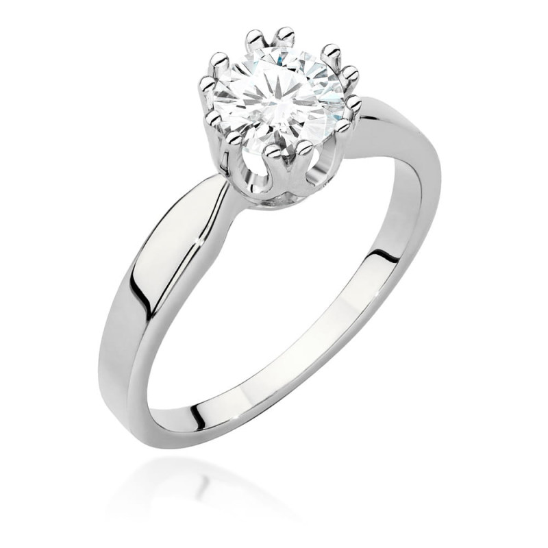 Pierścionek W541 Diament 0,70ct białe złoto