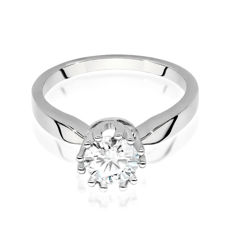 Pierścionek W541 Diament 0,70ct białe złoto