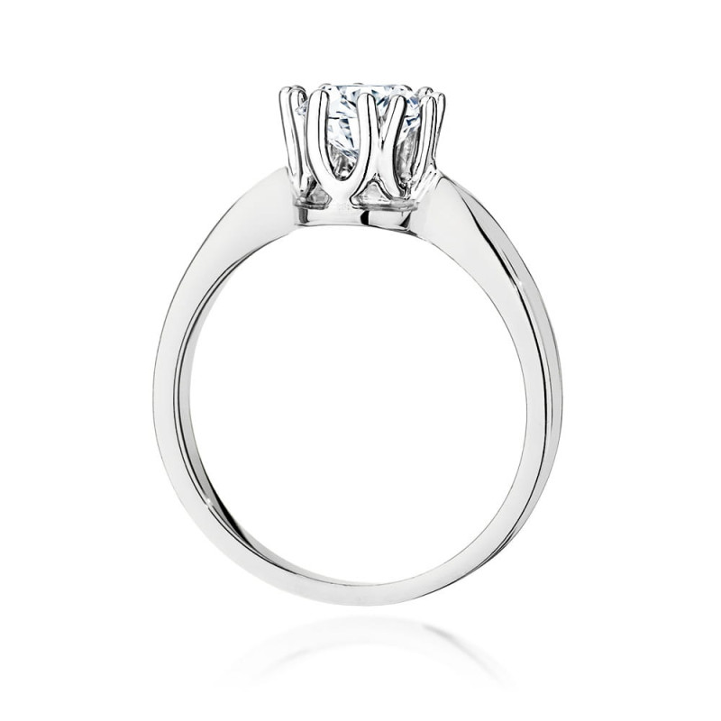 Pierścionek W541 Diament 0,70ct białe złoto