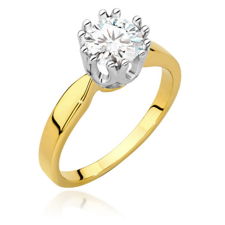 Pierścionek W541 Diament 1,00ct żółte złoto