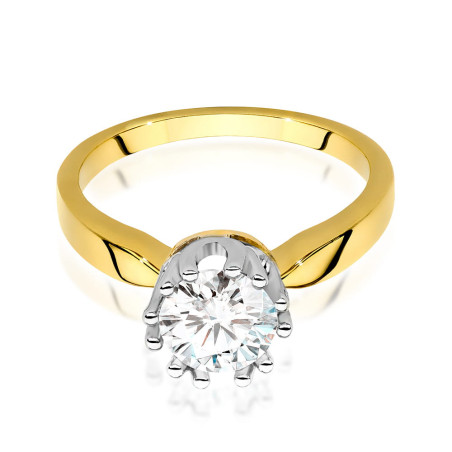 Pierścionek W541 Diament 1,00ct żółte złoto