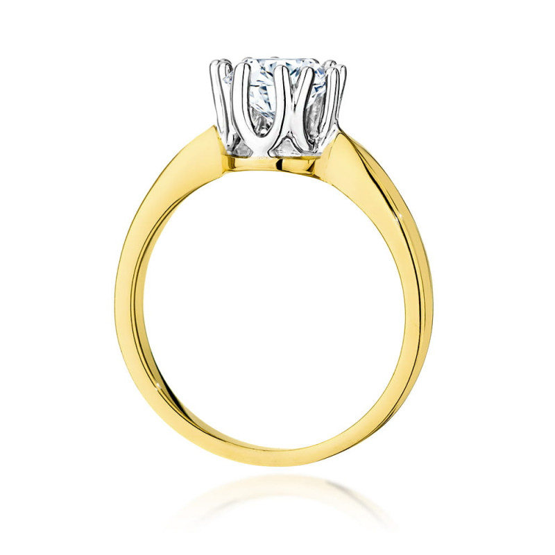 Pierścionek W541 Diament 1,00ct żółte złoto