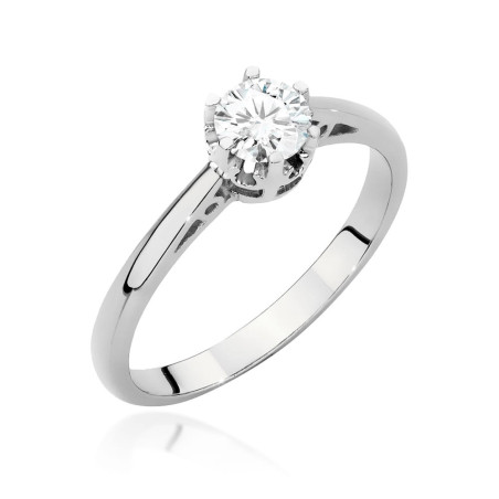 Pierścionek W542 Diament 0,40ct białe złoto