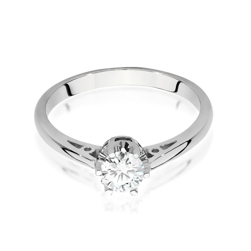 Pierścionek W542 Diament 0,40ct białe złoto