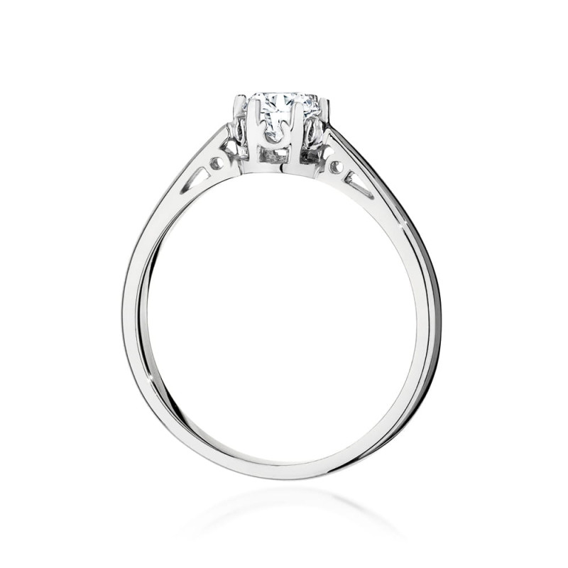Pierścionek W542 Diament 0,40ct białe złoto