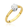 Pierścionek W542 Diament 0,50ct żółte złoto