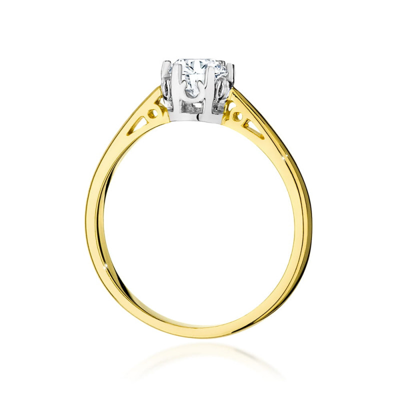 Pierścionek W542 Diament 0,50ct żółte złoto