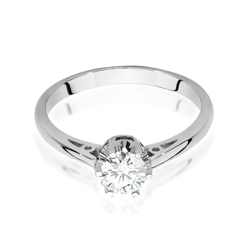 Pierścionek W542 Diament 0,50ct białe złoto