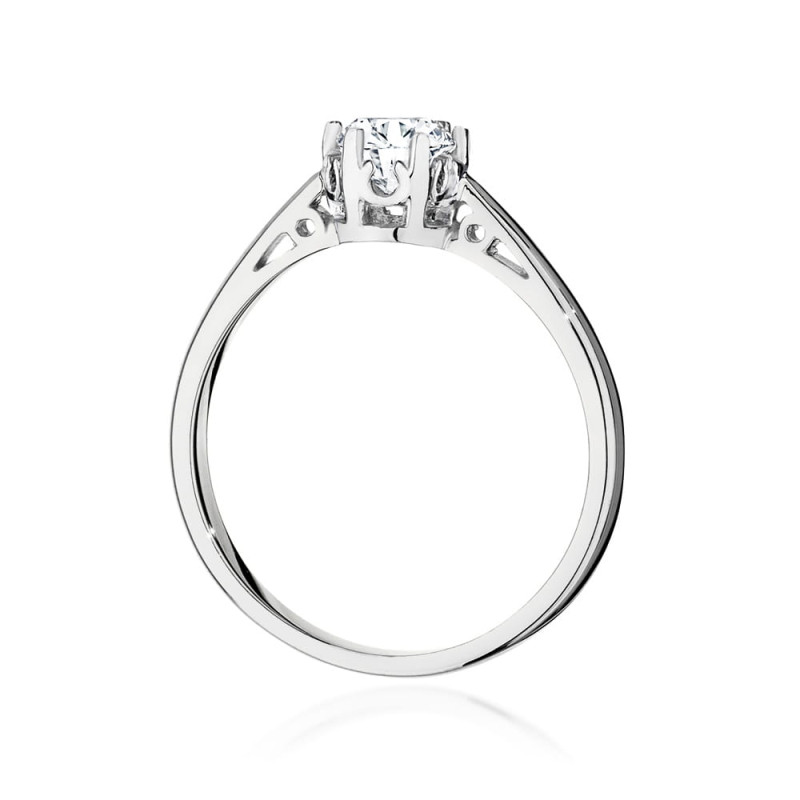 Pierścionek W542 Diament 0,50ct białe złoto