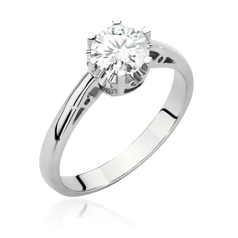 Pierścionek W542 Diament 0,70ct białe złoto