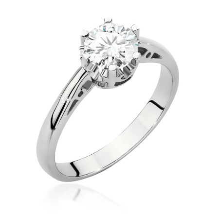 Pierścionek W542 Diament 0,70ct białe złoto