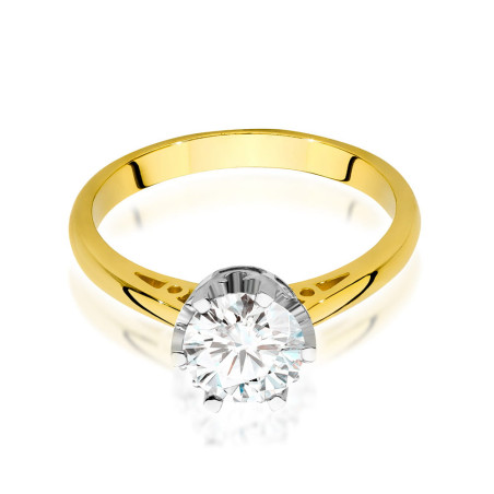 Pierścionek W542 Diament 1,00ct żółte złoto