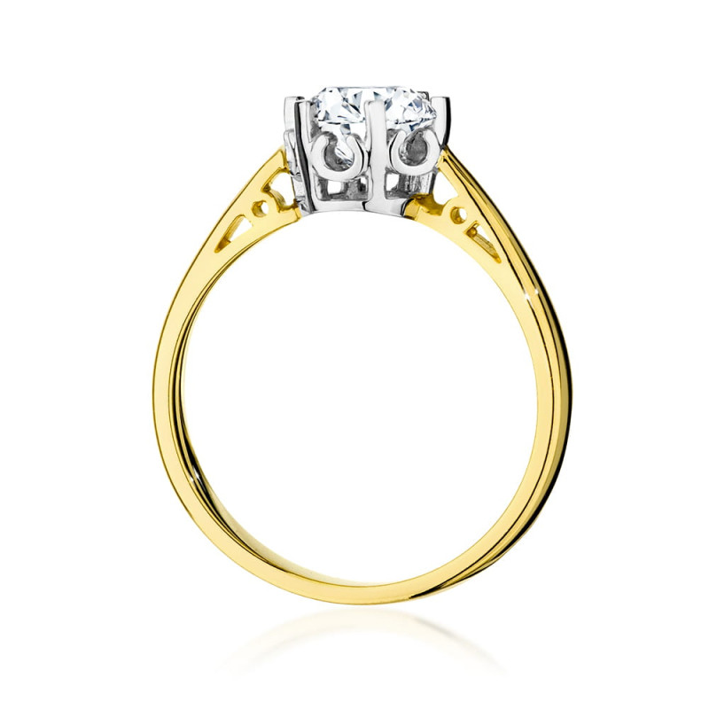 Pierścionek W542 Diament 1,00ct żółte złoto