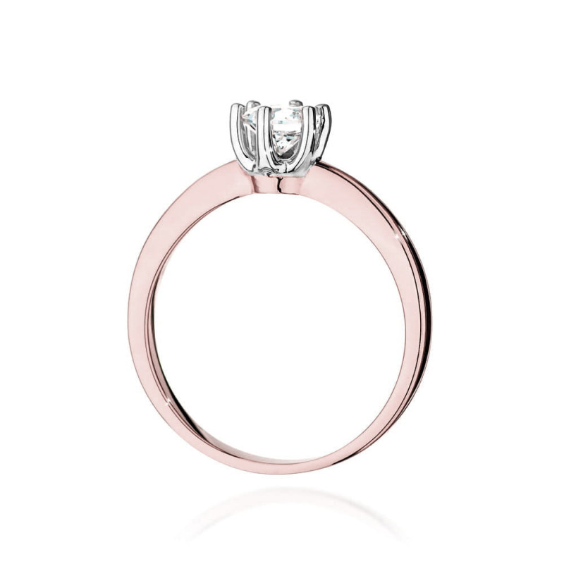 Pierścionek W482 Diament 0,50ct różowe złoto