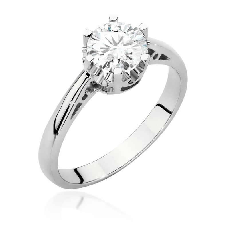 Pierścionek W542 Diament 1,00ct białe złoto
