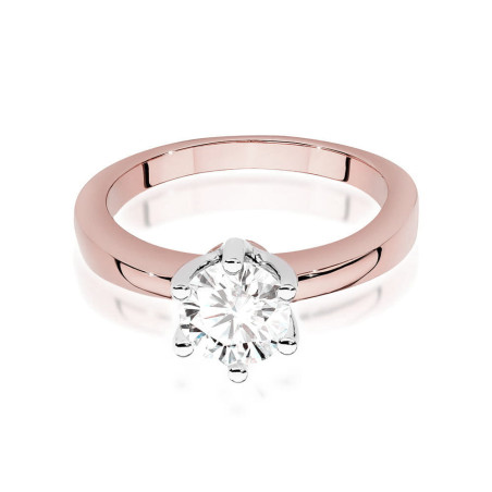 Pierścionek W482 Diament 0,70ct różowe złoto