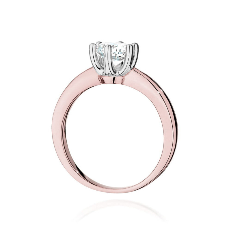 Pierścionek W482 Diament 0,70ct różowe złoto