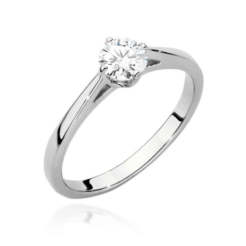 Pierścionek W543 Diament 0,40ct białe złoto