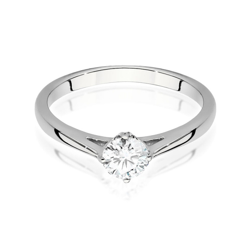 Pierścionek W543 Diament 0,40ct białe złoto