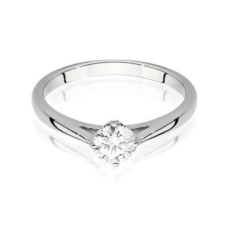 Pierścionek W543 Diament 0,40ct białe złoto