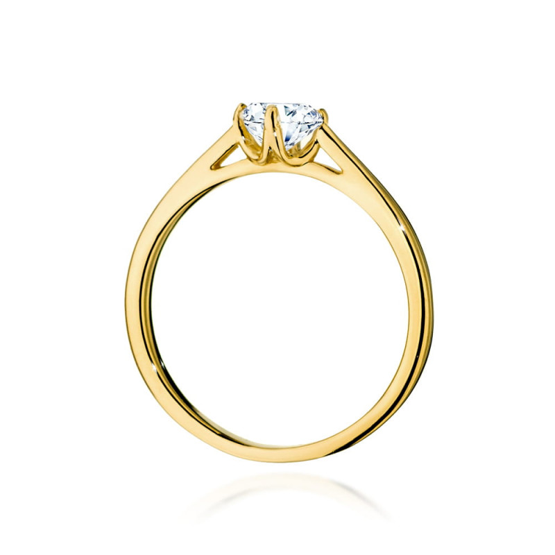 Pierścionek W543 Diament 0,50ct żółte złoto
