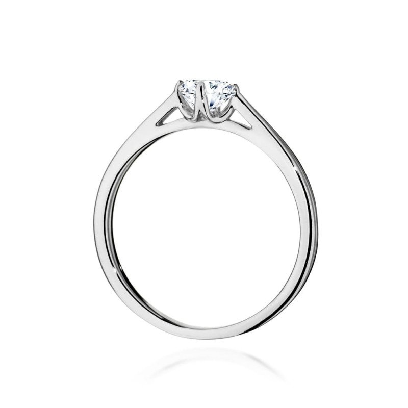 Pierścionek W543 Diament 0,40ct białe złoto