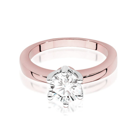 Pierścionek W482 Diament 1,00ct różowe złoto