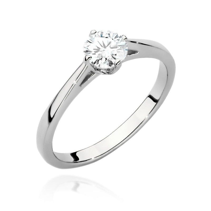 Pierścionek W543 Diament 0,50ct białe złoto