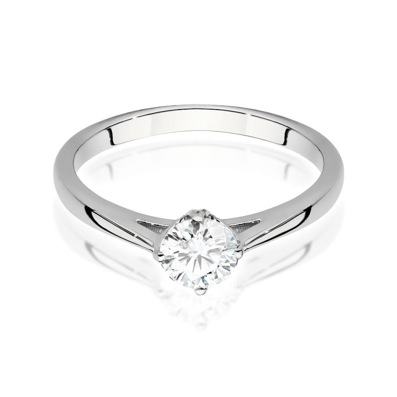 Pierścionek W543 Diament 0,50ct białe złoto