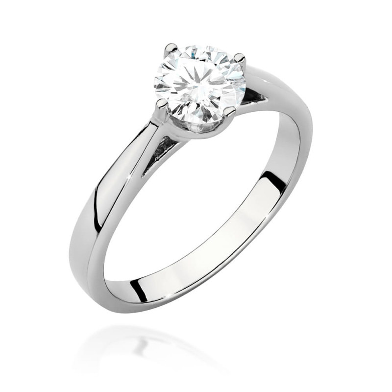 Pierścionek W543 Diament 0,70ct białe złoto